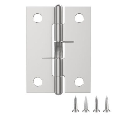 Aifeier ET 4PCS Stainless Steel Spring Hinges Self Closing Door Hinges 2 Inch Length Small Spring Loaded Hinges for Doors Cabinets Jewelry Boxes Tool Boxes