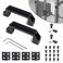Air Jade 2 Sets Door Handles and Alloy Hinges Installation Kit for 2020 Series 6mm TSlot Aluminum Extrusion Aluminum Frame Hardware Includes 20 Pcs Hex Screws 20 Pcs TNuts and 2 Pcs Wrenches