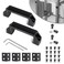 Air Jade 2 Sets Door Handles and Alloy Hinges Installation Kit for 2020 Series 6mm TSlot Aluminum Extrusion Aluminum Frame Hardware Includes 20 Pcs Hex Screws 20 Pcs TNuts and 2 Pcs Wrenches