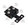 Antrader 2 Pcs Glass Cabinet Door Hinges Wine Cabinet Clamps Display Gate Hinges Zinc Alloy Matte Black No Need to Drill Hole