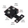Antrader 2 Pcs Glass Cabinet Door Hinges Wine Cabinet Clamps Display Gate Hinges Zinc Alloy Matte Black No Need to Drill Hole