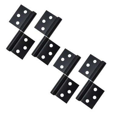 Antrader 3 Inch Lift Off Hinge Flag HingesBlack Offset Door HingesStainless Steel Door Hinge Detachable4 Pcs