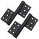 Antrader 5 Inch Lift Off Hinge Flag HingesBlack Offset Door HingesStainless Steel Door Hinge Detachable2 Pcs