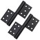 Antrader 5 Inch Lift Off Hinge Flag HingesBlack Offset Door HingesStainless Steel Door Hinge Detachable2 Pcs