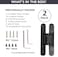 AnvFlik 2Pack 7 inch Black Hidden Door Hinges Heavy Duty Zinc Alloy Invisible Hinges Concealed 180 Degree Swing Hinge 3 Way Adjustable Butt Hinge