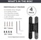AnvFlik 4Pack 7 inch Black Hidden Door Hinges Heavy Duty Zinc Alloy Concealed Hinges Invisible 180 Degree Swing Hinge 3 Way Adjustable Butt Hinge