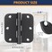 qtanber Ball Bearing Door Hinges 35 Stainless Steel Door Hinges 35X 35 Residential Doors Hardware with 58 Radius Corner NonRemovable Pin 3 Pack Black 3 Pack