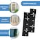 BANLIN 3Pack Screen Door Hinges Black Aluminum 18 inch Grooved Center Black Storm Door Hinges Compatible with Most Screen Doors