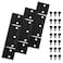 BANLIN 3Pack Screen Door Hinges Black Aluminum 18 inch Grooved Center Black Storm Door Hinges Compatible with Most Screen Doors