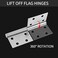 Bivethoi 4 Inch Flag Hinges 304 Stainless Steel Lift Off Hinge Heavy Duty Detachable Door Hinges for Window Gate 4 Pcs