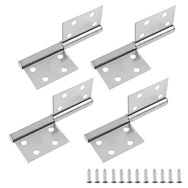 Bivethoi 4 Inch Flag Hinges 304 Stainless Steel Lift Off Hinge Heavy Duty Detachable Door Hinges for Window Gate 4 Pcs