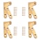 BOLWHAO 360 Degree Rotatable Door Pivot Hinges Antique Cabinet Door Hidden Copper Hinge for Windows Fence Sheds Kitchen Gate Closet Cupboards 4 Pieces LShape