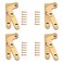 BOLWHAO 360 Degree Rotatable Door Pivot Hinges Antique Cabinet Door Hidden Copper Hinge for Windows Fence Sheds Kitchen Gate Closet Cupboards 4 Pieces LShape