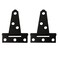 DOITOOL 2 Pcs 2 Inch T Hinges Black TStrap Shed Door Gate Hinge for Wooden Fence Barn Door Hardware Iron Rustproof Small Heavy Duty TShaped Hardware for Cabinets Windows