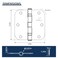 SORGMACH Door Hinges Polished Brass 35 Inch Interior Hinges 58 Radius 18 Pack