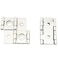 TAODAN Double Acting Hinges 12PCS 47x47mm White Nickel Double Acting Folding Screen Hinge for Kicthen Wardrobe Cabinets Door Folding Double Acting Screen Hinge