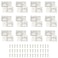 TAODAN Double Acting Hinges 12PCS 47x47mm White Nickel Double Acting Folding Screen Hinge for Kicthen Wardrobe Cabinets Door Folding Double Acting Screen Hinge