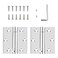 Eontab 3 inch Automatic Closing Door Hinges Stainless Steel Heavy Duty Spring Hinges Stainless Steel Mortise Spring Hinges 4 Packs