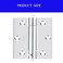 Eontab 3 inch Automatic Closing Door Hinges Stainless Steel Heavy Duty Spring Hinges Stainless Steel Mortise Spring Hinges 4 Packs