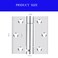 Eontab 3 inch Automatic Closing Door Hinges Stainless Steel Heavy Duty Spring Hinges Stainless Steel Mortise Spring Hinges 4 Packs