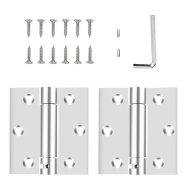 Eontab 3 inch Automatic Closing Door Hinges Stainless Steel Heavy Duty Spring Hinges Stainless Steel Mortise Spring Hinges 4 Packs