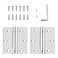 Eontab 3 inch Automatic Closing Door Hinges Stainless Steel Heavy Duty Spring Hinges Stainless Steel Mortise Spring Hinges 4 Packs