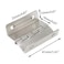 FarBoat 8Pcs Swing Hinge Expandable Offset Cabinet Door Hinges Satin Nickel Metal Hardware with Mounting Screws MShape 4 Holes