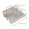 FarBoat 8Pcs Swing Hinge Expandable Offset Cabinet Door Hinges Satin Nickel Metal Hardware with Mounting Screws MShape 4 Holes