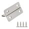 FarBoat 8Pcs Swing Hinge Expandable Offset Cabinet Door Hinges Satin Nickel Metal Hardware with Mounting Screws MShape 4 Holes