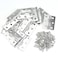 Favordrory 20 Pieces Stainless Steel Folding Hinges 175 Inch Cabinet Hinge Door Hinge with Screws for Wooden Box Small Crafts and Lightweight Projects