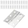 Favordrory 20 Pieces Stainless Steel Folding Hinges 175 Inch Cabinet Hinge Door Hinge with Screws for Wooden Box Small Crafts and Lightweight Projects