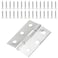 Favordrory 20 Pieces Stainless Steel Folding Hinges 175 Inch Cabinet Hinge Door Hinge with Screws for Wooden Box Small Crafts and Lightweight Projects