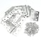Favordrory 20 Pieces Stainless Steel Folding Hinges 175 Inch Cabinet Hinge Door Hinge with Screws for Wooden Box Small Crafts and Lightweight Projects