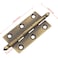 FMHXG 2PCS Classical Brass Hinge Pointed Crown 2 inch Antique Brass Colour Old Style Chest Cabinet Door Flush Folding Hinge for Window Furniture Cabinet Drawer