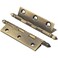 FMHXG 2PCS Classical Brass Hinge Pointed Crown 2 inch Antique Brass Colour Old Style Chest Cabinet Door Flush Folding Hinge for Window Furniture Cabinet Drawer