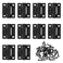 GTILE 10 Pack Adjustable Torque Hinge 43mmx36mm 4 Countersunk Holes with Mounting Screws Position Control Hinges Door Hinges Black