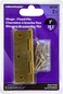 Hardware Essentials 851734 Light Narrow Door Hinges and Fixed Pin Brass 3 2 pack