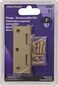 Hardware Essentials 852589 Light Narrow Door Hinges and Fixed Pin Brass 3 2 pack
