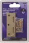 Hardware Essentials 852589 Light Narrow Door Hinges and Fixed Pin Brass 3 2 pack