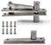 FlixGrdy Heavy Duty Stainless Steel Wood Door Pivot Hinges 360 Degree Rotation Adjustable Swing Mount