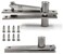 FlixGrdy Heavy Duty Stainless Steel Wood Door Pivot Hinges 360 Degree Rotation Adjustable Swing Mount
