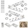 Tantopoer Hidden Door Hinges Pivot Hinges 360degree Rotating Murphy Bookcase Secret Door Hinges 300pound HeavyDuty Hinge kit