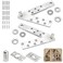 Tantopoer Hidden Door Hinges Pivot Hinges 360degree Rotating Murphy Bookcase Secret Door Hinges 300pound HeavyDuty Hinge kit