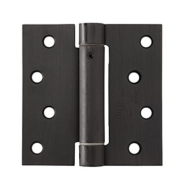 Hinge Outlet Self Closing Spring Hinge 4 Inches Square Oil Rubbed Bronze Spring Loaded for Doors 2 Pack