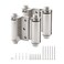 HOME MASTER HARDWARE 3 Double Action Spring Door Hinge Self Closing Door Swing Hinge with Screws for Saloon Bar Pub Swinging Cafe Doors Satin Nickel Finish 2 Pack
