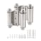 HOME MASTER HARDWARE 3 Double Action Spring Door Hinge Self Closing Door Swing Hinge with Screws for Saloon Bar Pub Swinging Cafe Doors Satin Nickel Finish 2 Pack