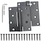 Hoobar 2 Pack Heavy Duty Stainless Steel Self Closing Door Hinges 4 Inch Black Spring Loaded Hinges Adjustable Tension for Garage Front Door Back Door Auto Close Hinges for Heavy Doors 4 inch