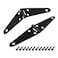 Hordion 2Pcs Strap Hinge Shed Door Hinges 4 Inch Heavy Duty Gate Hinges Black Tee Hinge with Screws for Wood Gate Cabinet Door