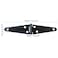 Hordion 2Pcs Strap Hinge Shed Door Hinges 4 Inch Heavy Duty Gate Hinges Black Tee Hinge with Screws for Wood Gate Cabinet Door
