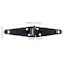 Hordion 2Pcs Strap Hinge Shed Door Hinges 4 Inch Heavy Duty Gate Hinges Black Tee Hinge with Screws for Wood Gate Cabinet Door